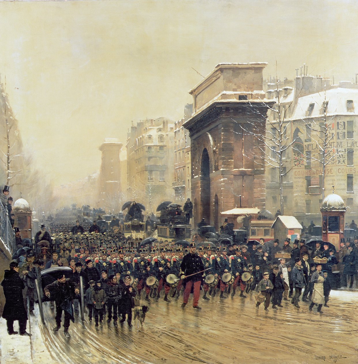 Das vorbeiziehende Regiment, 1875 von Jean Baptiste Edouard Detaille