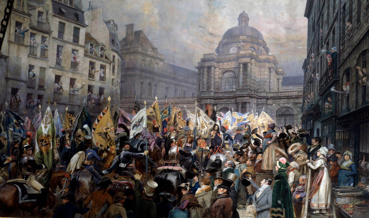 Übergabe der Trophäen an den Senat nach der Schlacht von Ulm und Austerlitz (1. Januar) von Jean Baptiste Edouard Detaille