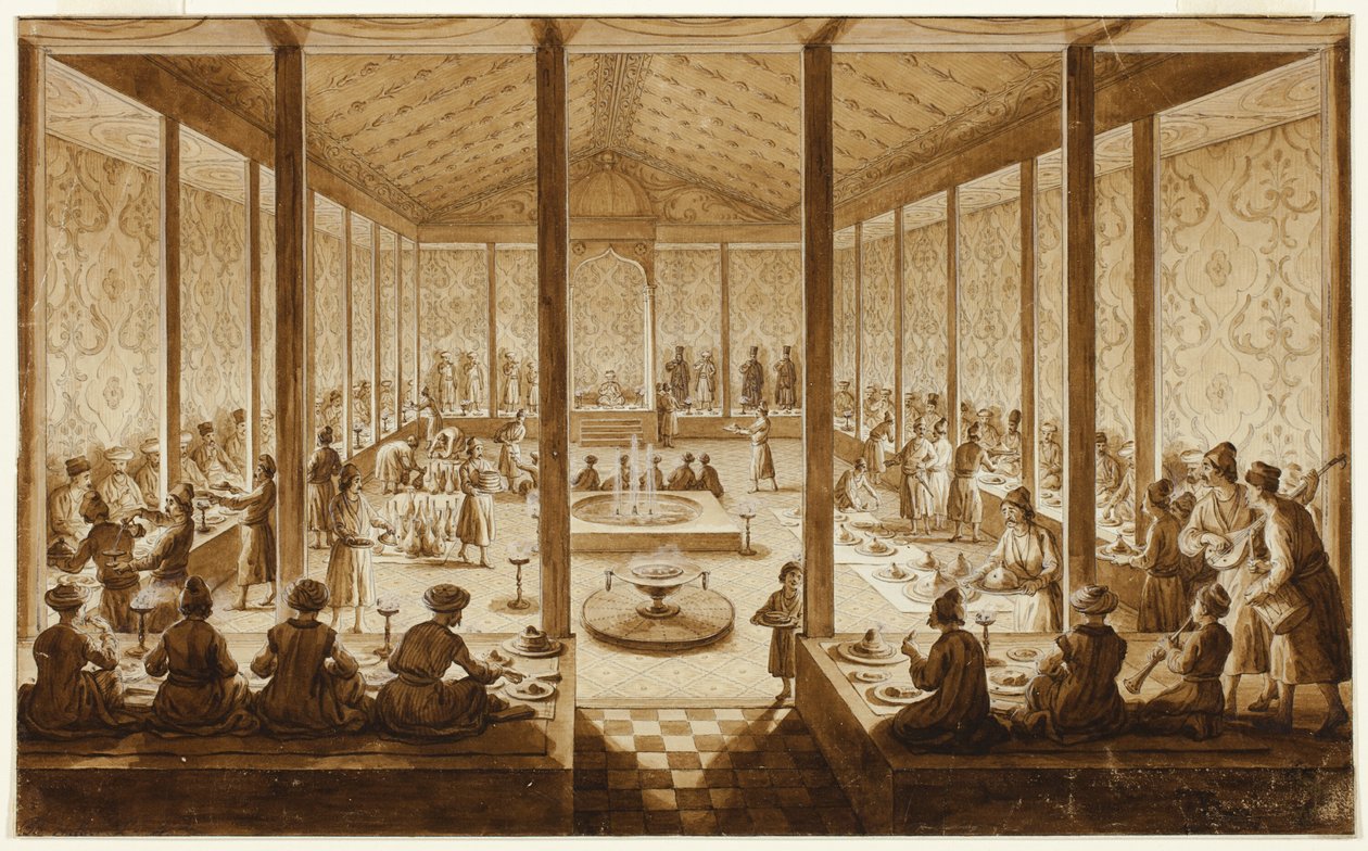 Orientalische Bankettszene von Jean Baptiste Hilaire