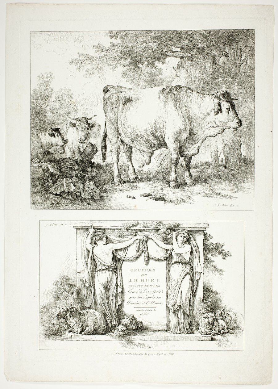Tafel Eins von 38 aus Oeuvres de J. B. Huet von Jean Baptiste Huet