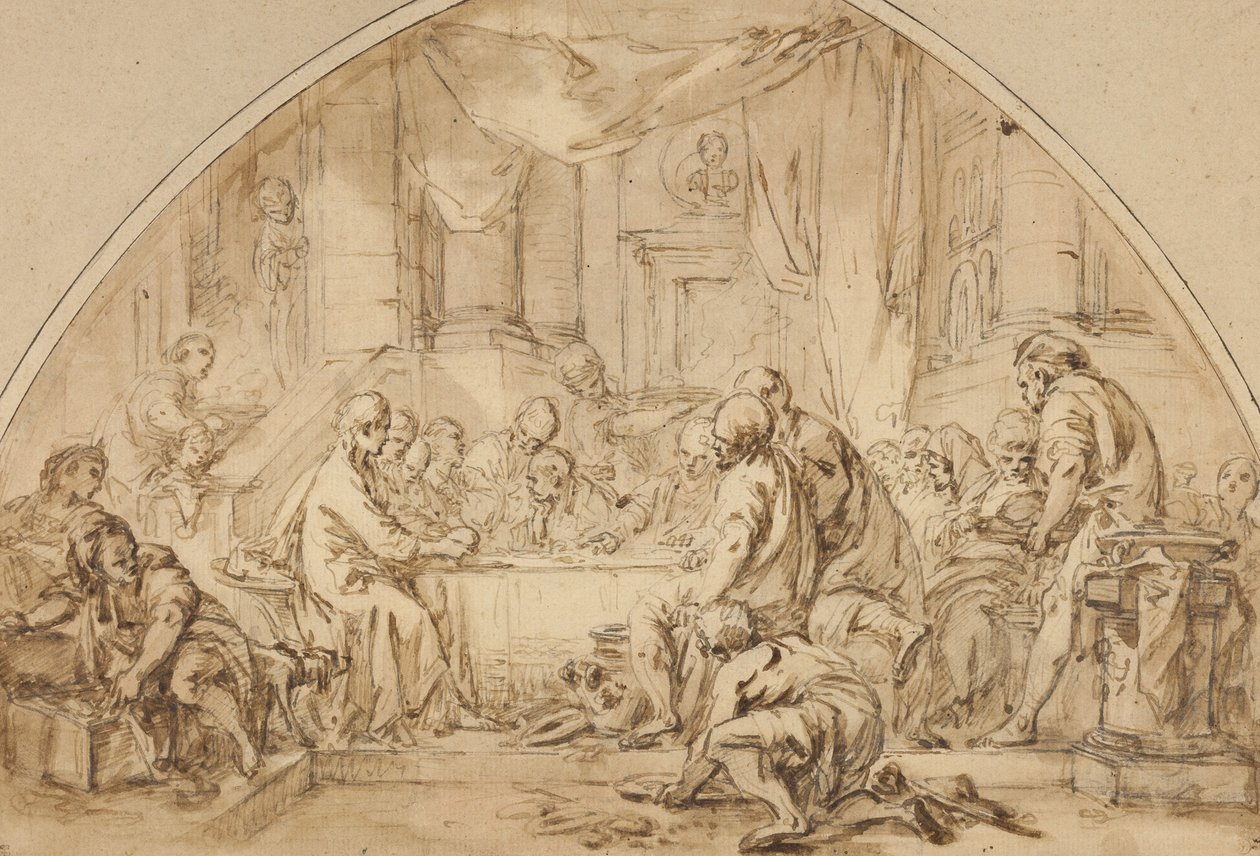 Studie für Das letzte Abendmahl, ca. 1792 von Jean Baptiste Huet