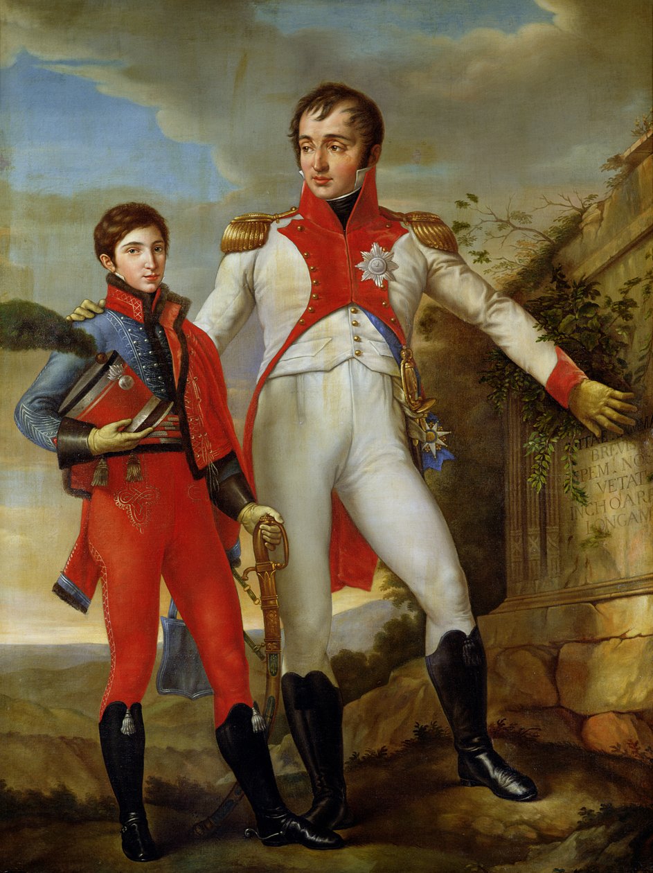 Louis Bonaparte, König von Holland und Louis Napoleon, Kronprinz von Holland, ca. 1806 von Jean Baptiste Joseph Wicar