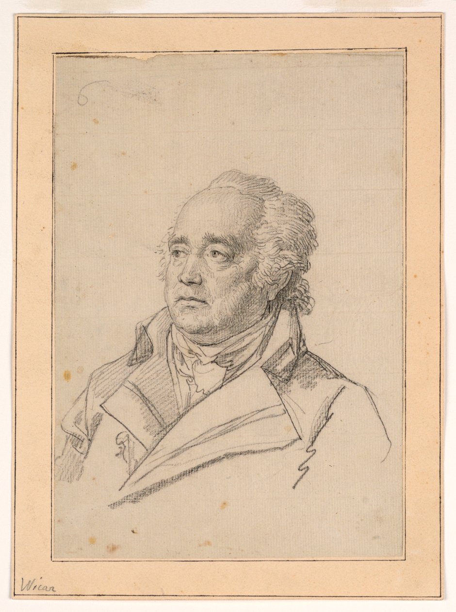 Porträt eines Mannes, Giuseppe Valadier von Jean Baptiste Joseph Wicar