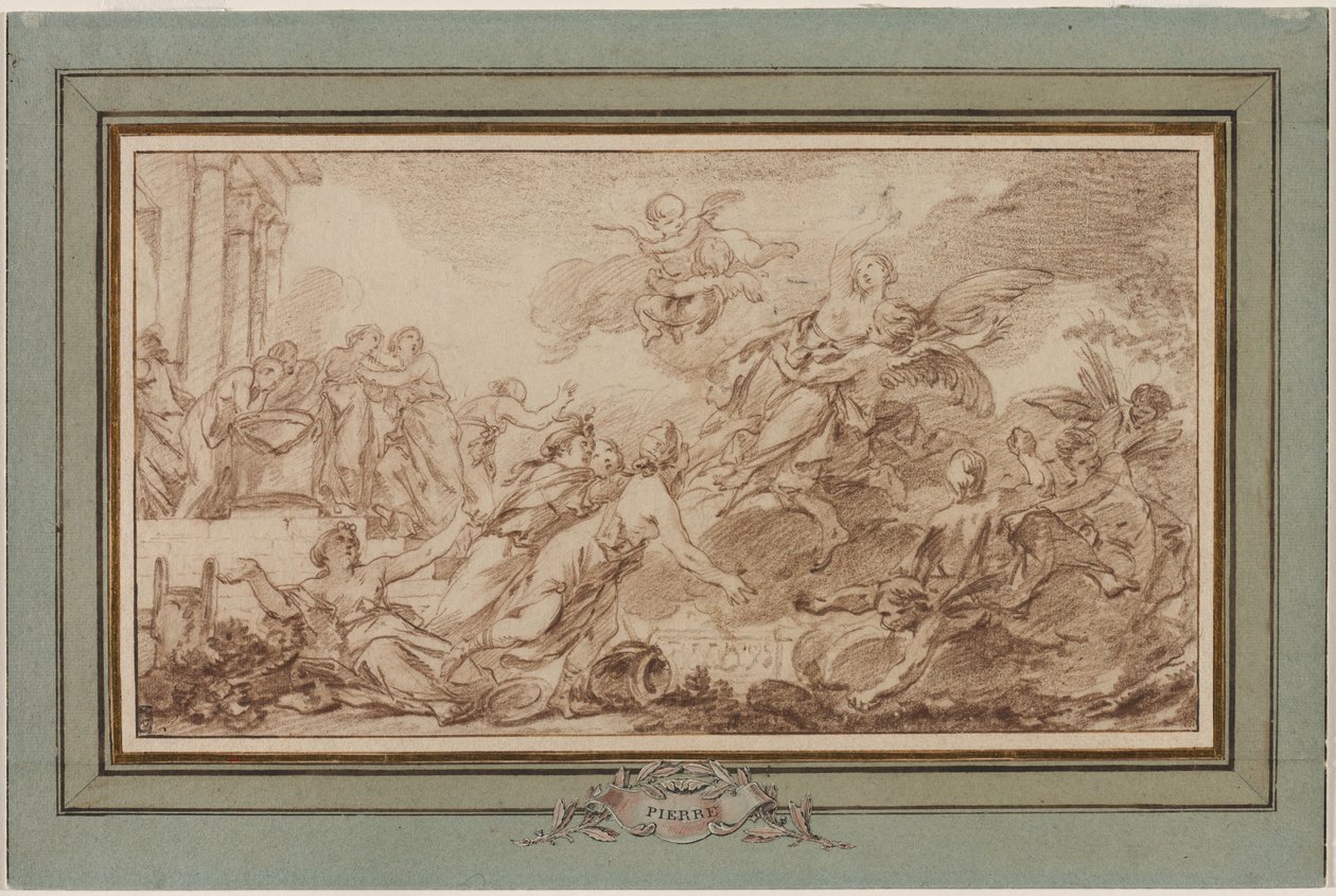 Boreas entführt Oreithyia, ca. 1755-1760 von Jean Baptiste Marie Pierre