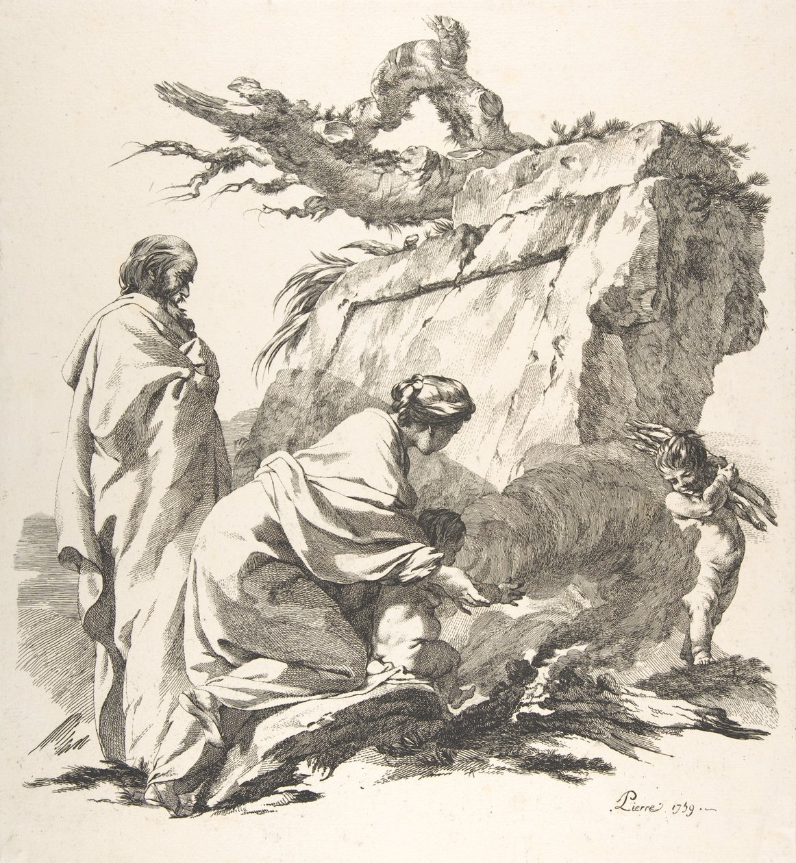 Flucht nach Ägypten, 1759 von Jean Baptiste Marie Pierre