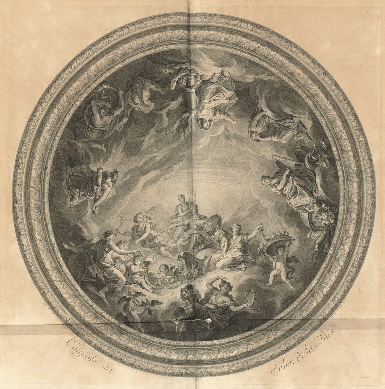 Kuppel des Salons des Friedens (Tafel 44) von Jean Baptiste Masse