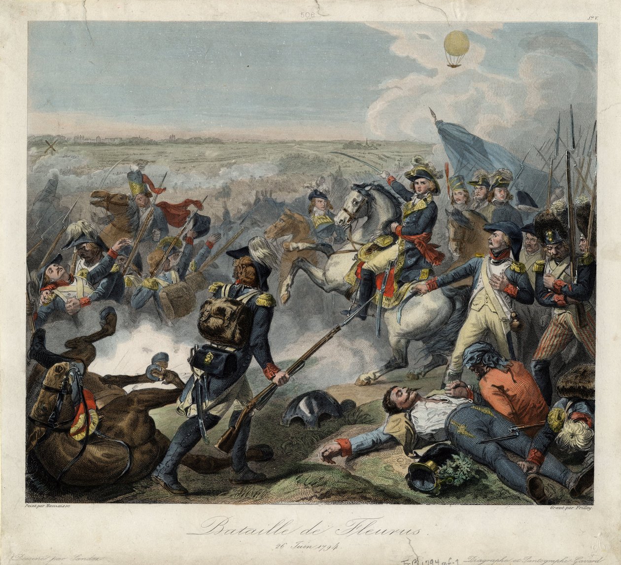 Die Schlacht von Fleurus am 26. Juni 1794, 1795 von Jean Baptiste Mauzaisse