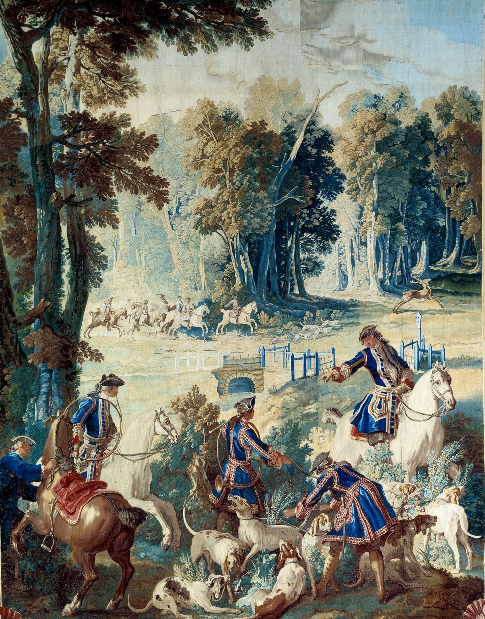 Jagd von Ludwig XV. Wandteppich von Jean Baptiste Oudry (1686-1755) von Jean Baptiste Oudry