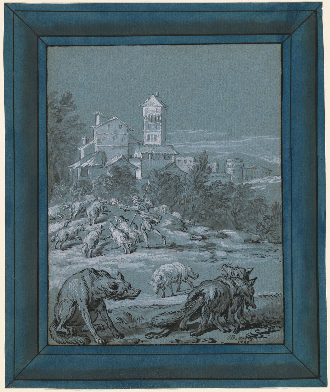 Der Wolf und der Fuchs von Jean Baptiste Oudry