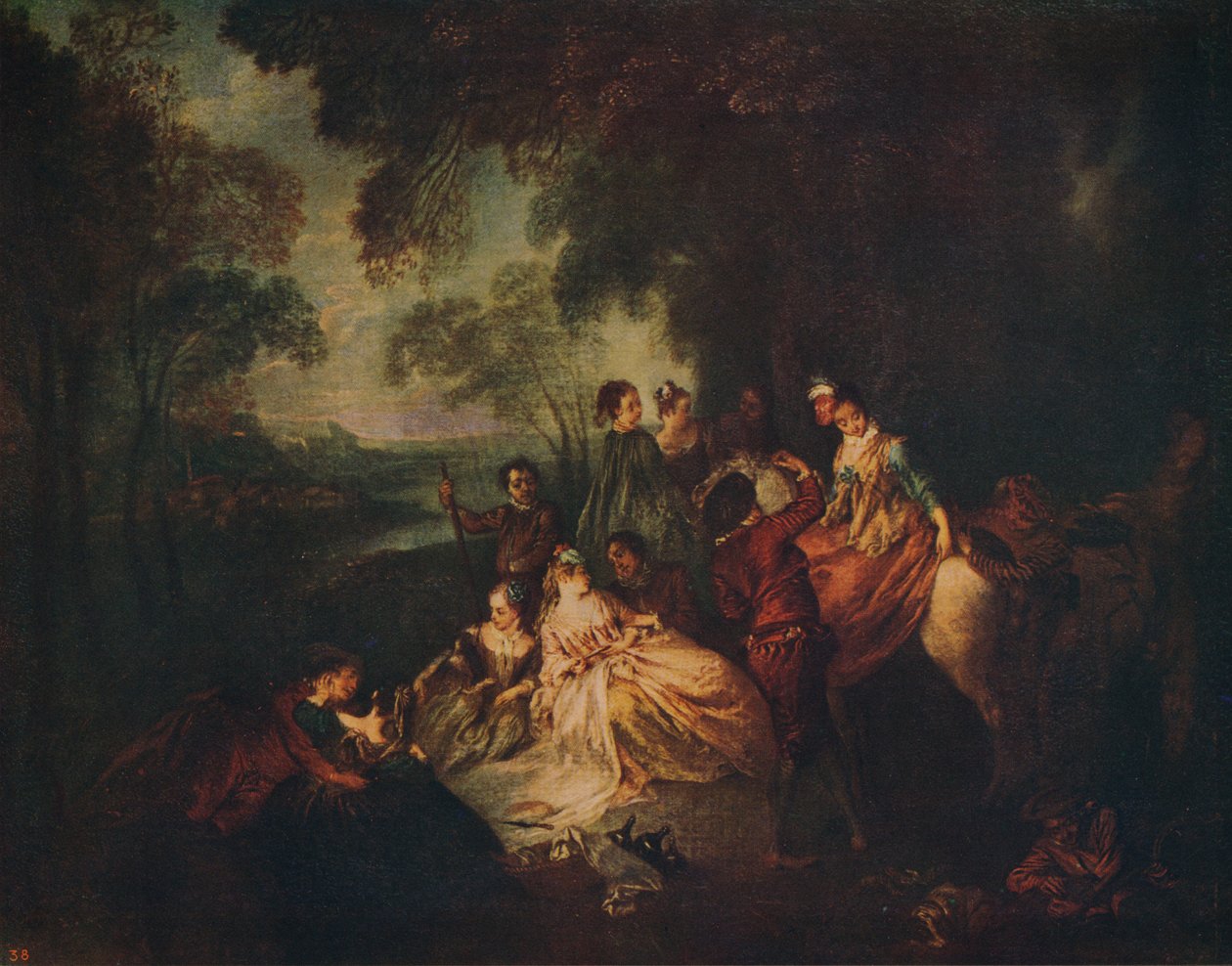 Fête Champetre, um 1722, um 1915 von Jean Baptiste Pater