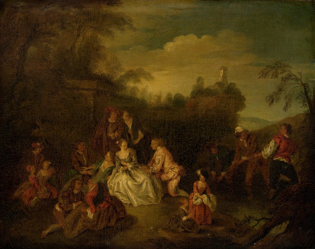 Das Geschenk der Fischer, 18. oder 19. Jahrhundert von Jean Baptiste Pater