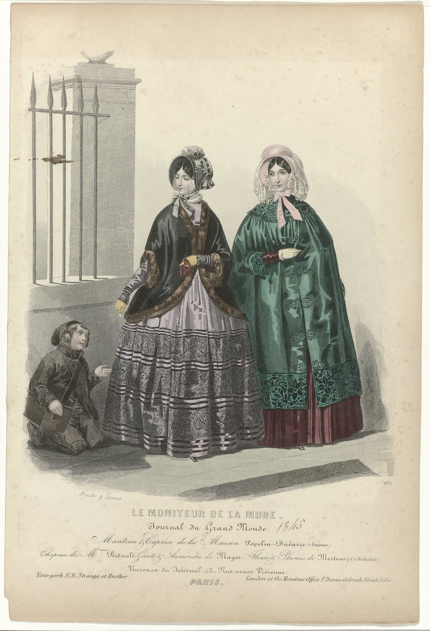 Le Moniteur de la Mode, 1845, Nr. 95: Mantel & Caprice de la Maison von Jean Baptiste Reville