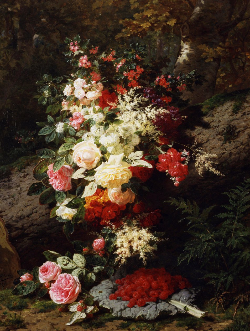 Stillleben mit Himbeeren von Jean Baptiste Robie