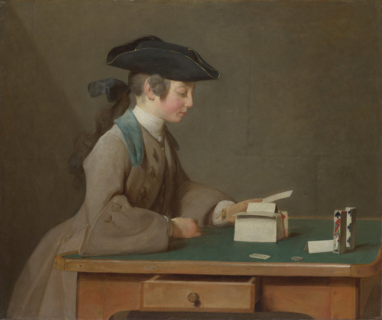 Das Kartenhaus von Jean Baptiste Simeon Chardin