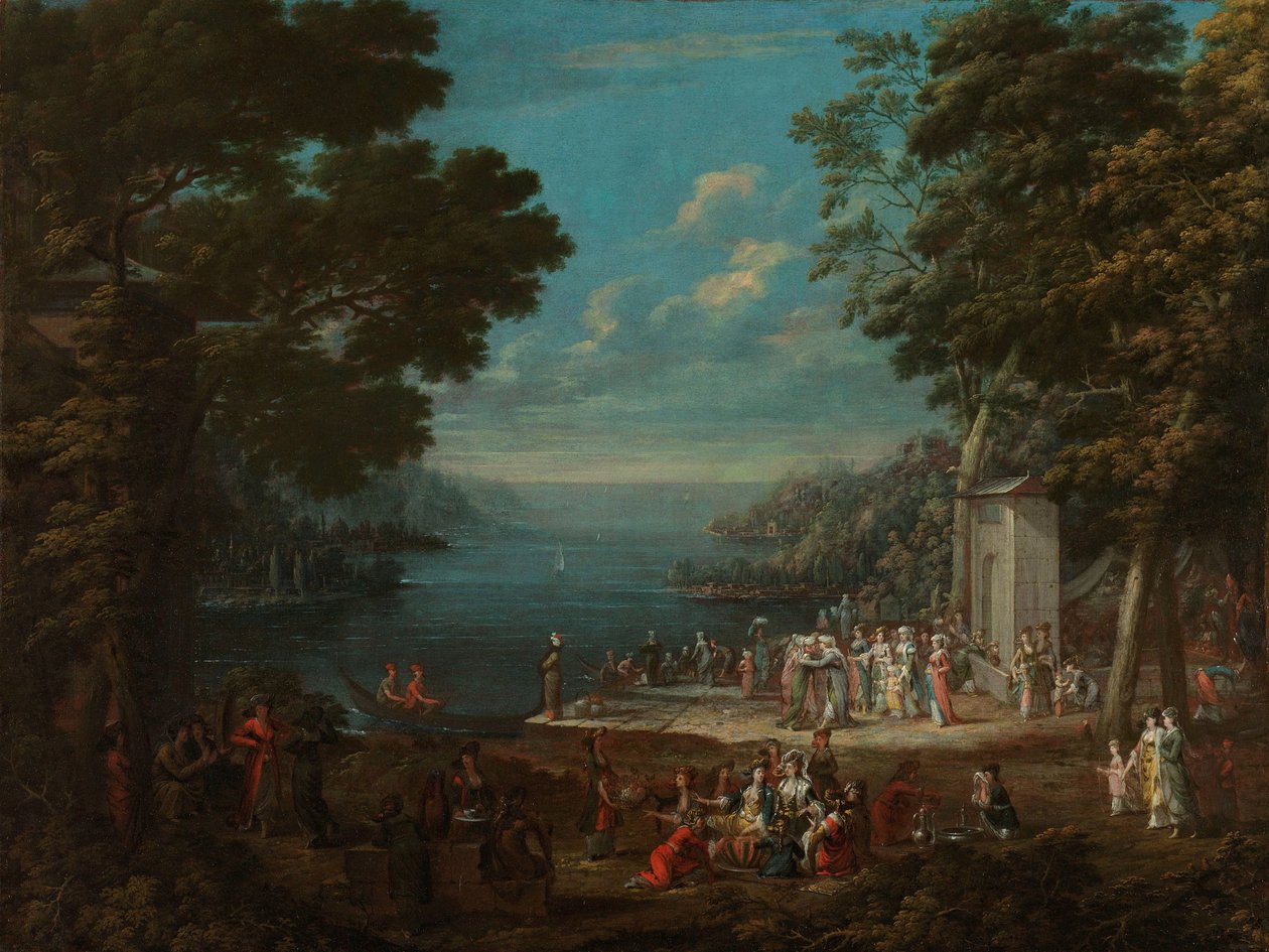 Damenfest in Hünkâr İskelesi am Bosporus von Jean Baptiste Vanmour