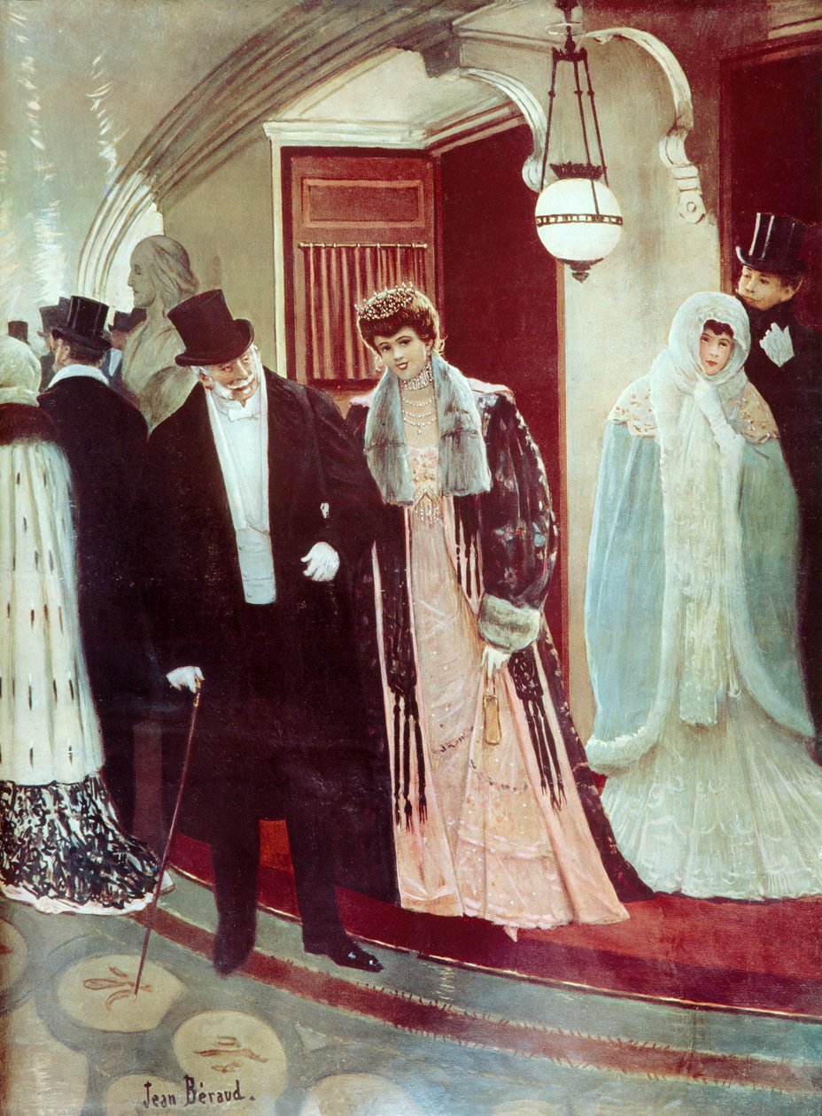 Paar in der Oper von Jean Beraud