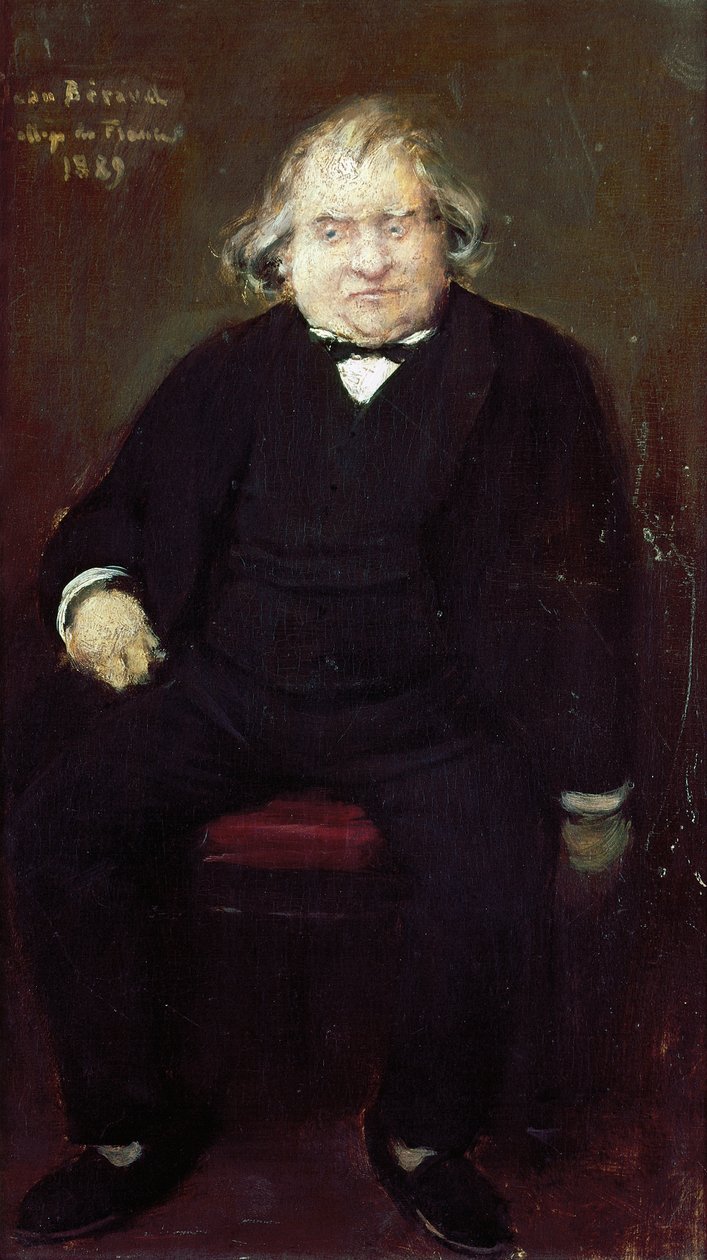 Porträt von Joseph Ernest Renan (1823-1892), französischer Historiker, Philosoph, Philologe und Schriftsteller, von Jean Beraud (1849-1935) von Jean Beraud