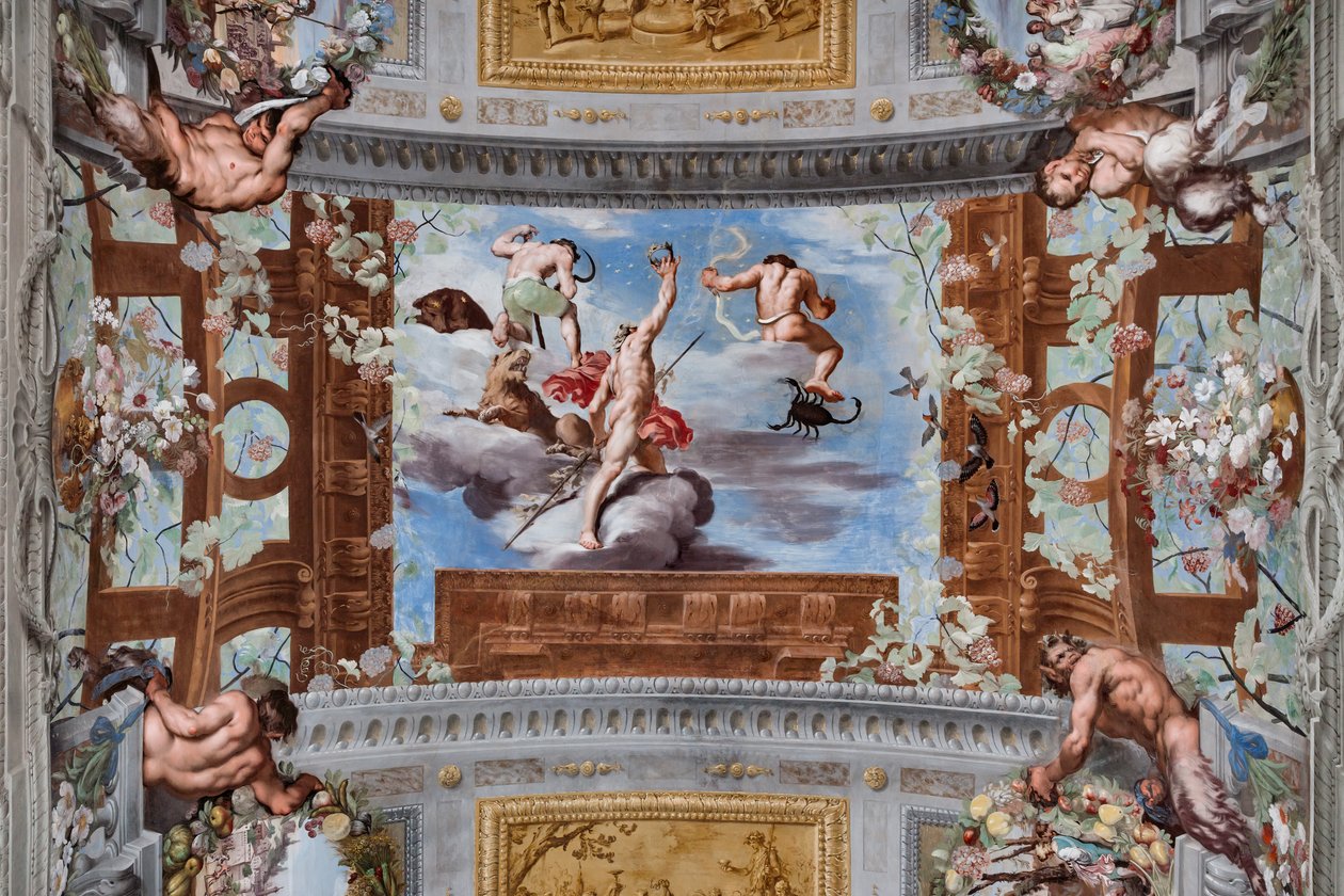 Bacchus platziert die Krone der Ariadne unter den Sternbildern von Jean Boulanger
