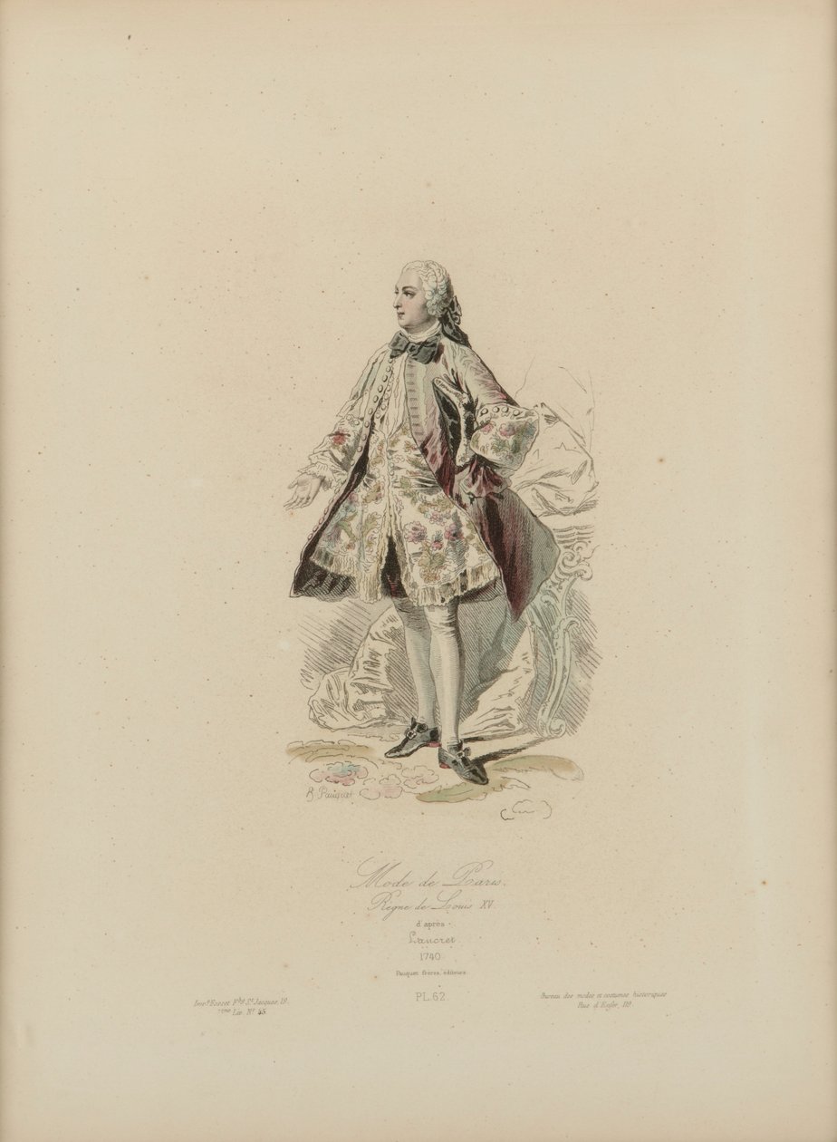 Pariser Mode: Herrschaft von Ludwig XV von Jean Charles (1800 79) Pauquet