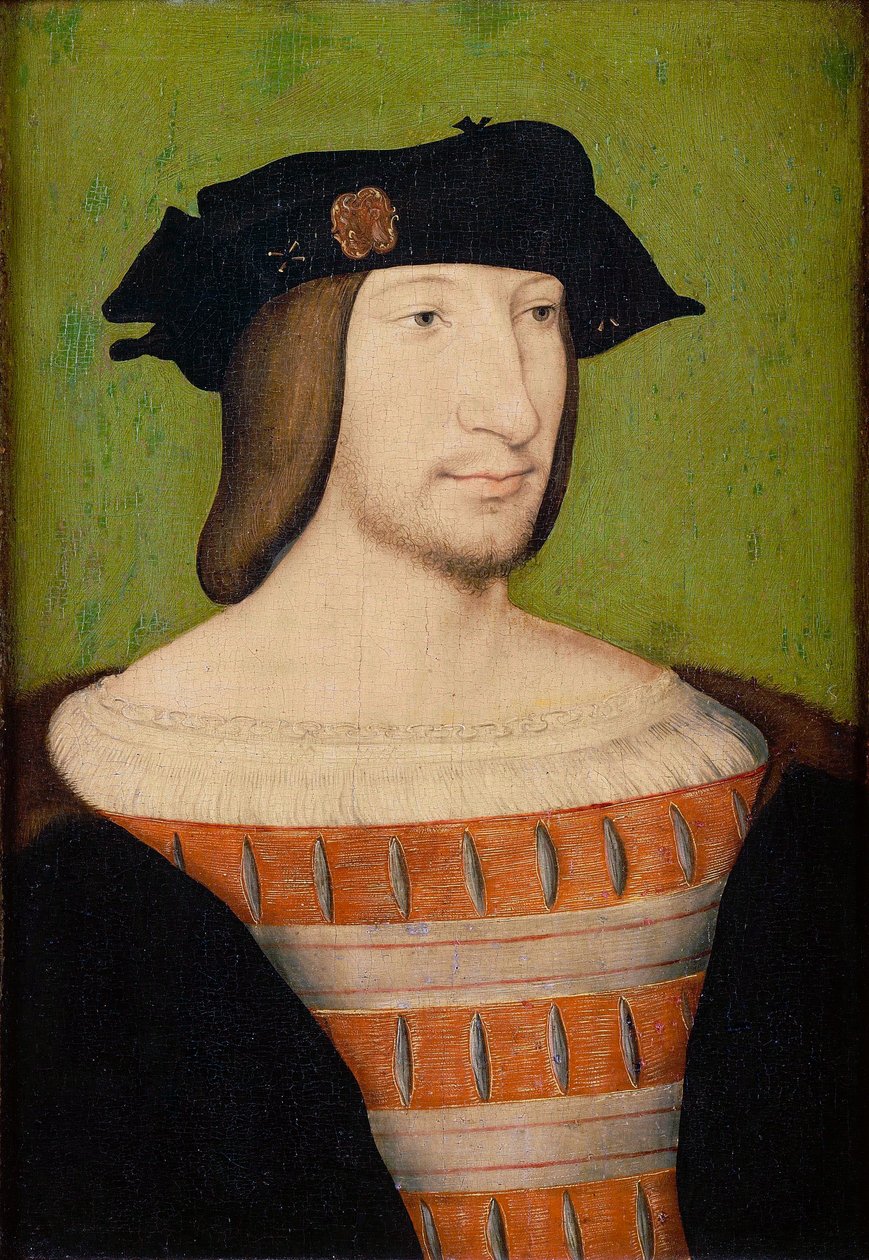 Porträt von Franz I. 1494-1547, König von Frankreich, Herzog der Bretagne, Graf der Provence, 1515 von Jean Clouet
