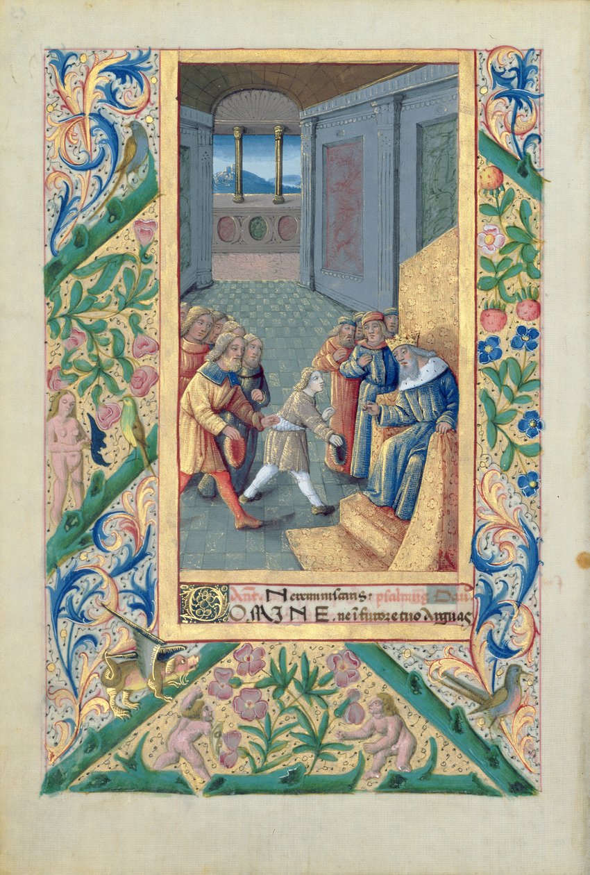 Ms Lat. Q.v.I.126 f.53v David wird zu Saul gesandt, aus dem 