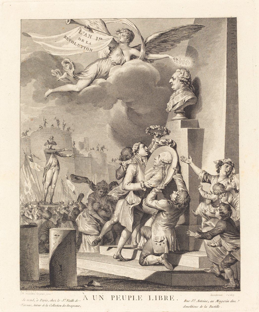 An ein freies Volk von Jean Dambrun after Jean Michel Moreau
