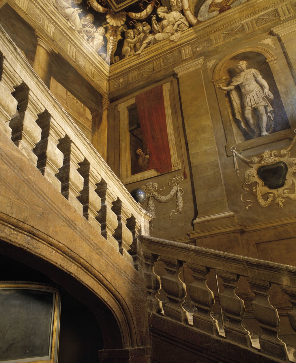 Barockarchitektur: Treppe in Trompe-l