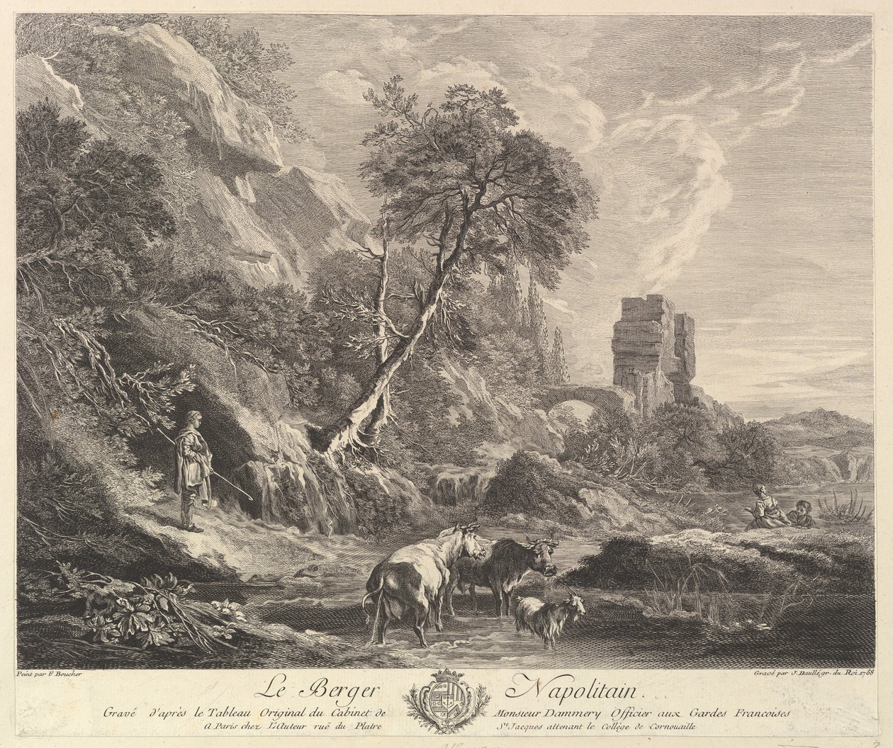 Neapolitanischer Schäfer, 1758 von Jean Daullé