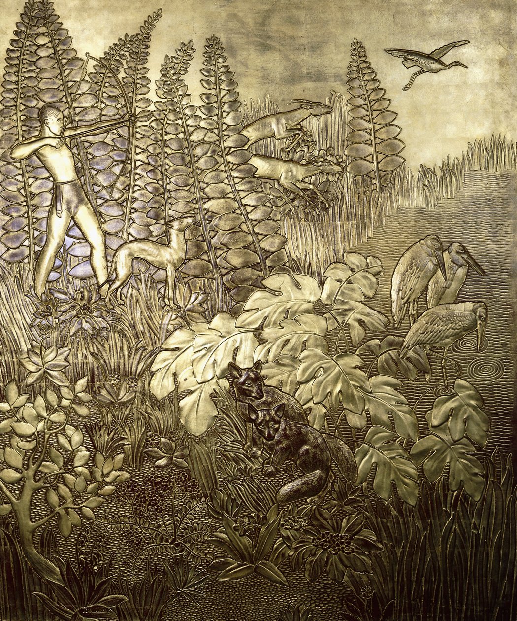 Die Jagd, ca. 1934 von Jean Dunand