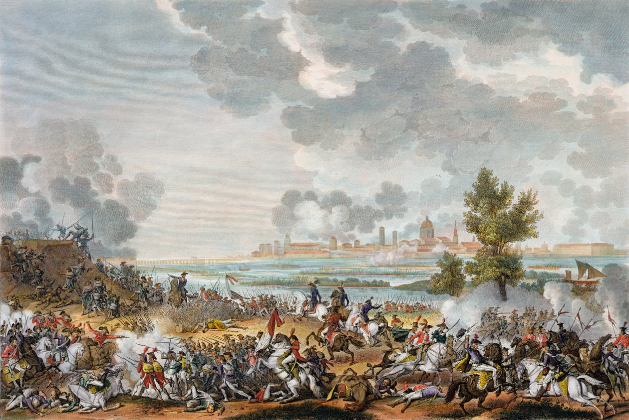 Die Schlacht von San Giorgio di Mantova, Italien, 29. Fructidor, Jahr 4 (September 1796) von Jean Duplessis Bertaux