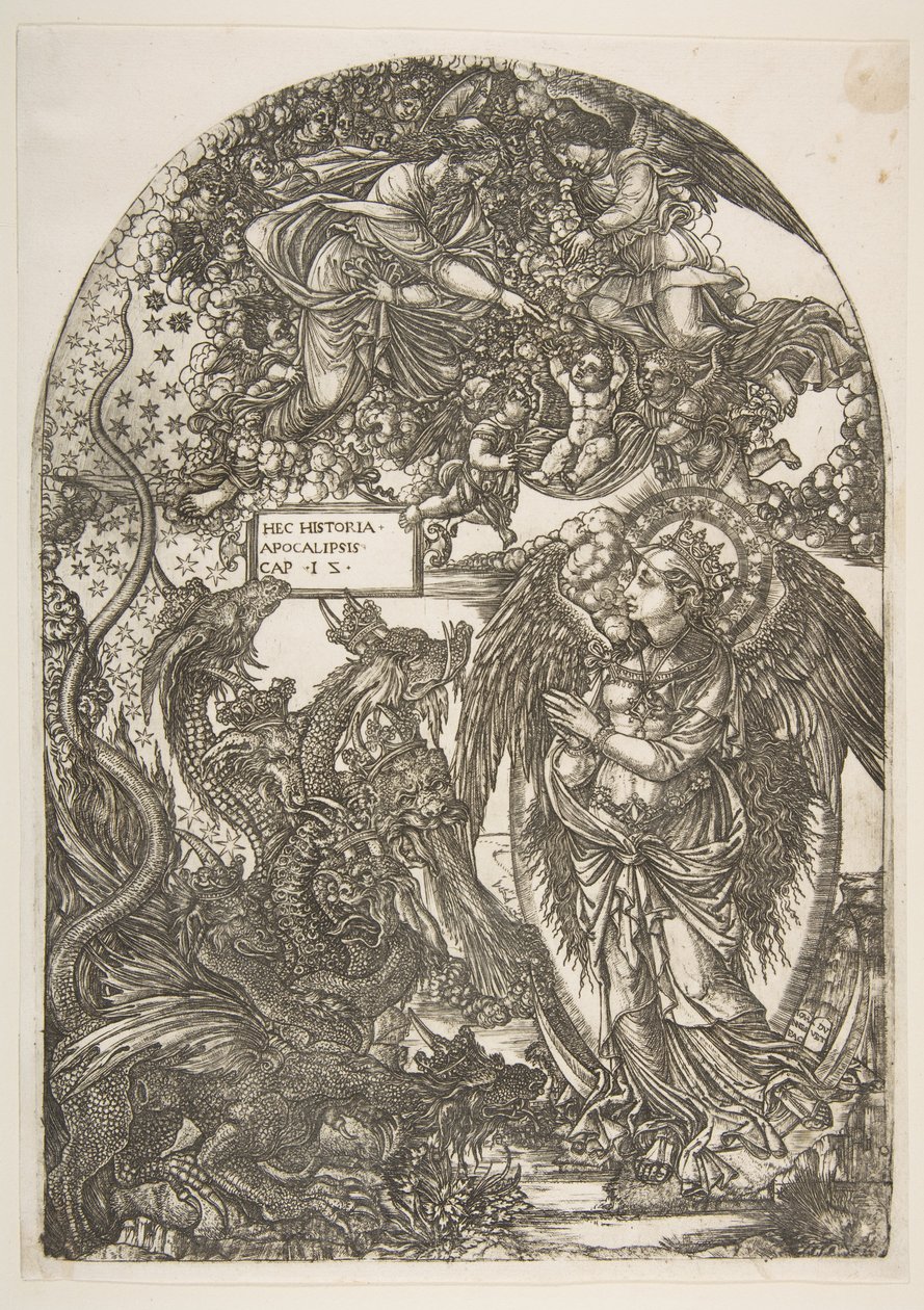 Die Frau, bekleidet mit der Sonne, aus der Apokalypse von Jean Duvet