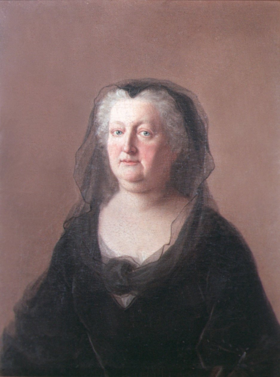 Elisabeth Christine von Braunschweig-Wolfenbüttel, Kaiserin von Deutschland (1691-1750), Ehefrau des Heiligen Römischen Kaisers Karl VI. (1685-1740) 1743-44 von Jean Étienne Liotard
