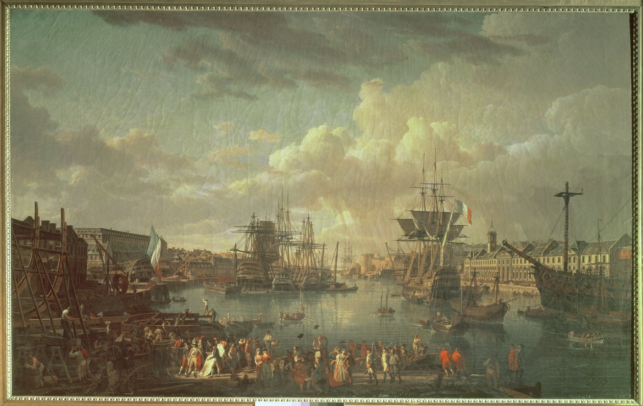 Blick auf den Hafen von Brest von Jean Francois Hue
