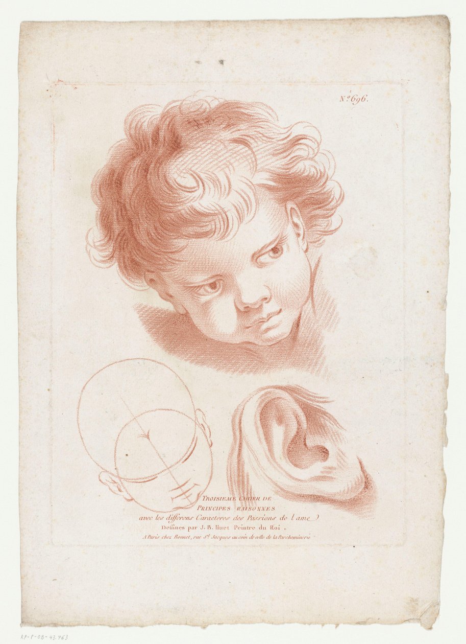 Kopf und Ohr eines Kindes von Jean Francois Janinet