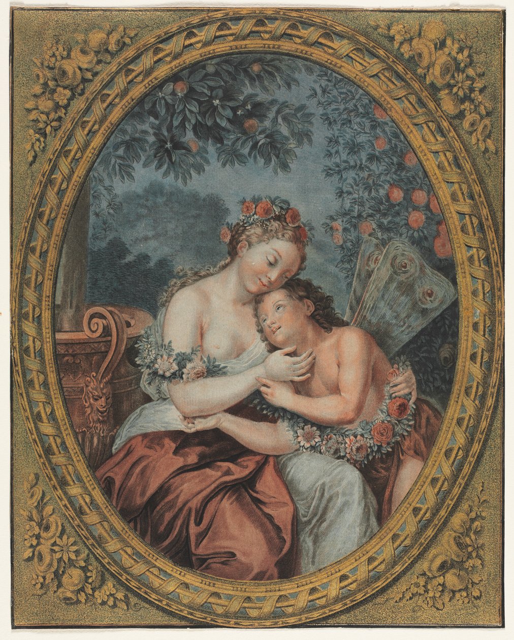 Zephyre und Flore von Jean-Francois Janinet