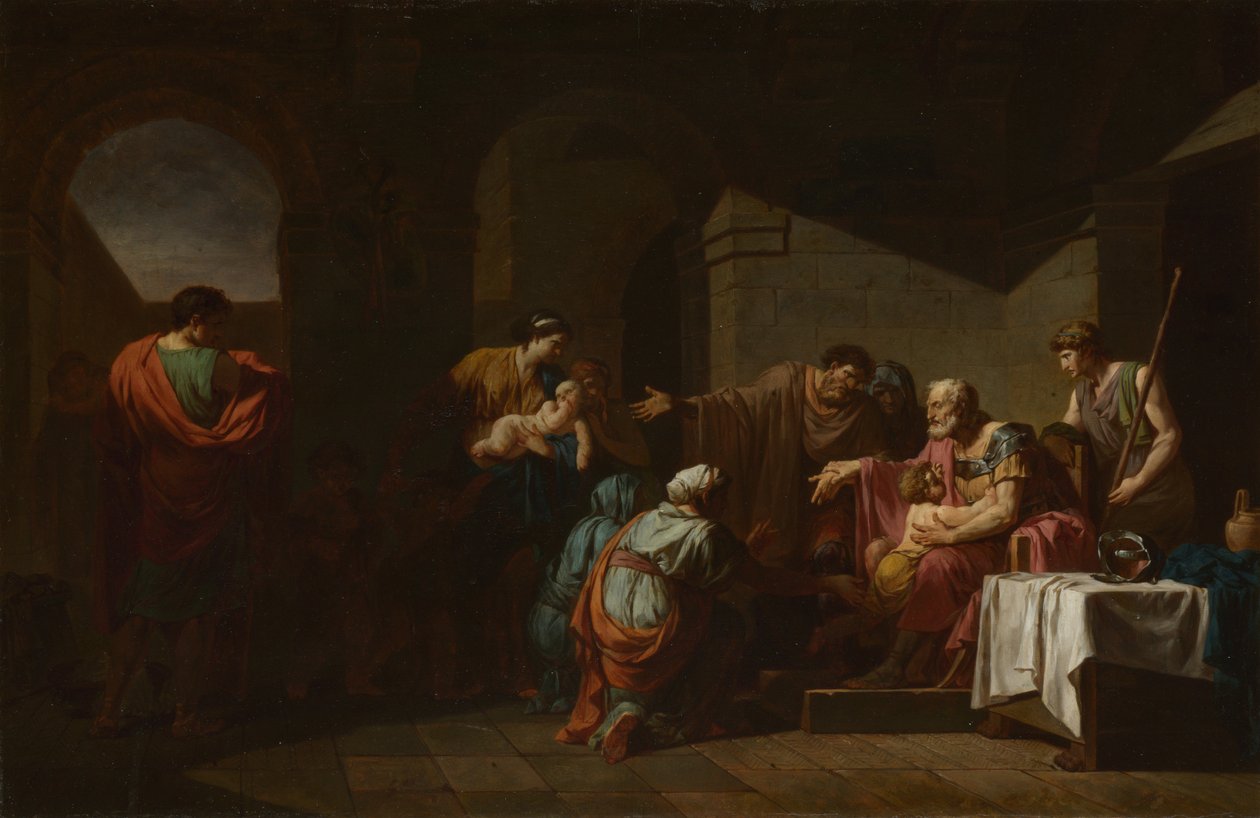 Belisar erhält Gastfreundschaft von einem Bauern, 1779 von Jean François Pierre Peyron