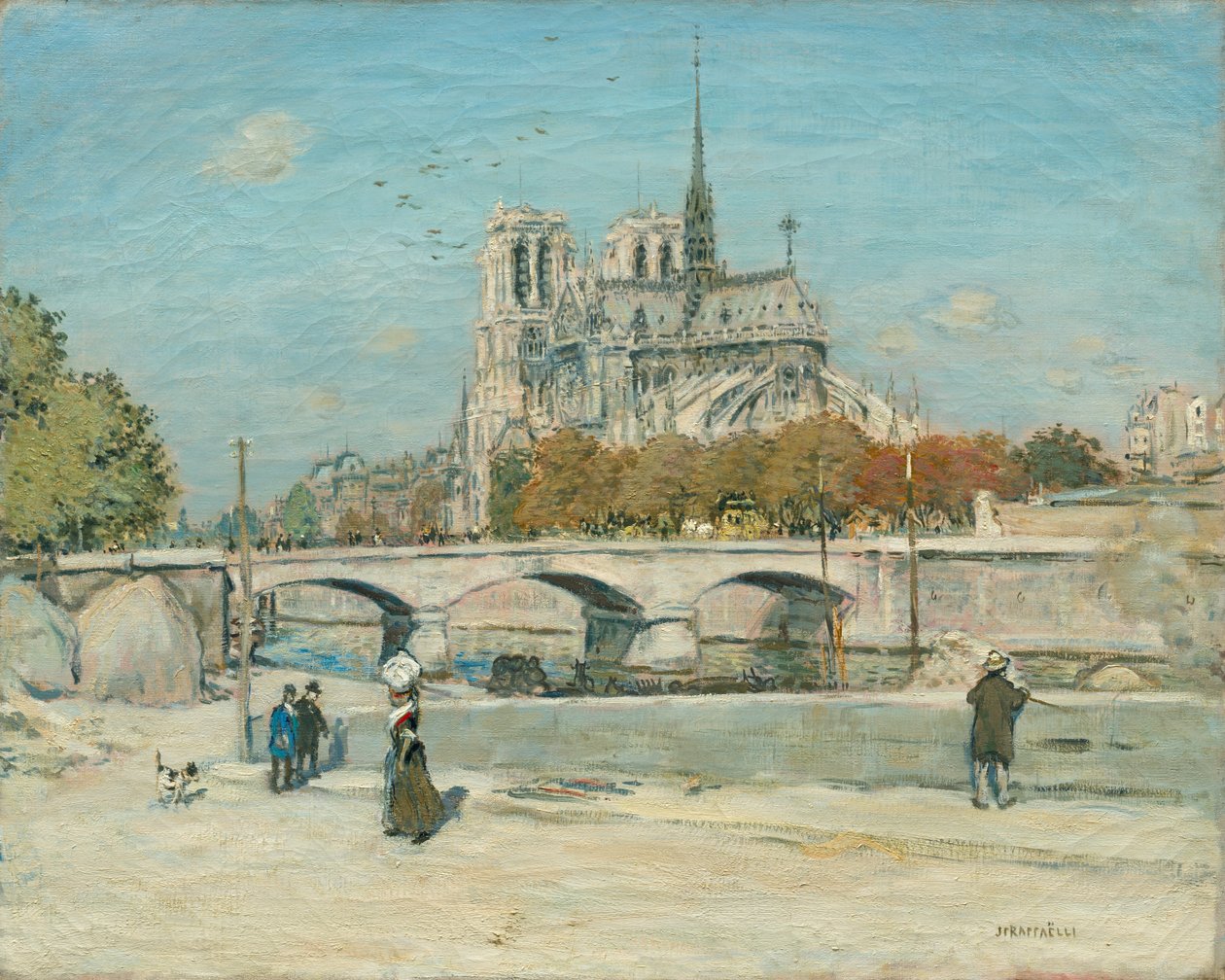 Notre Dame vom Quai de la Tournelle aus gesehen von Jean Francois Raffaelli
