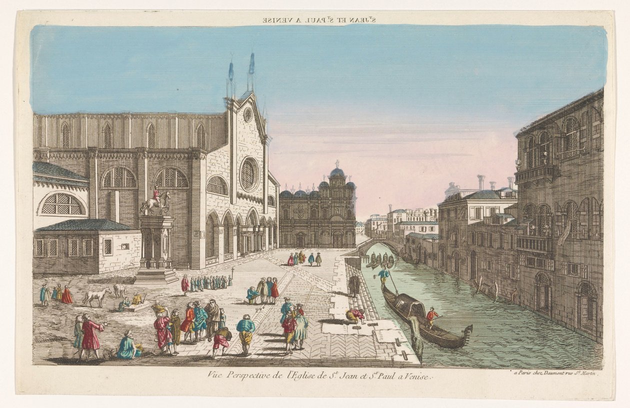Ansicht der Kirche Santi Giovanni e Paolo in Venedig von Jean François Daumont