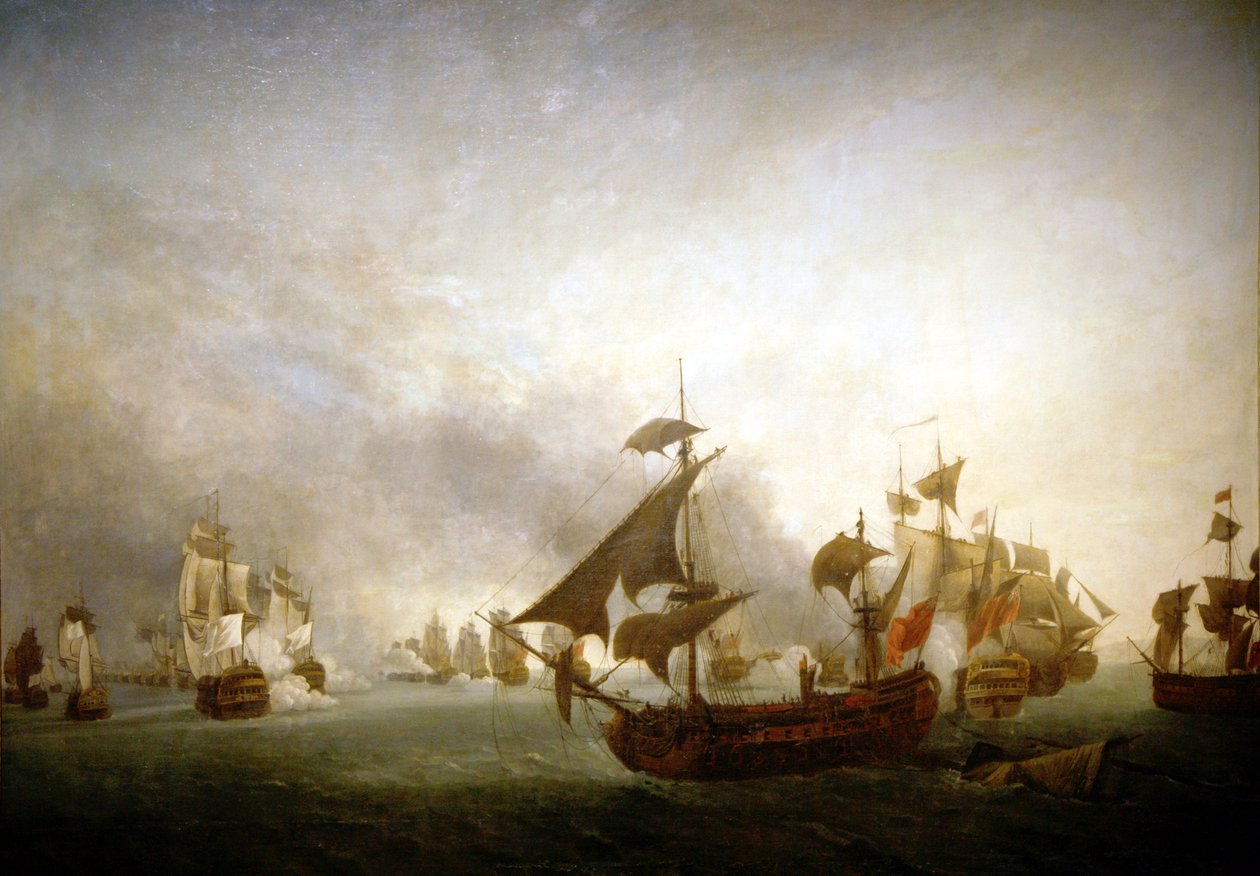 Seeschlacht bei der Insel Grenada von Jean Francois Hue