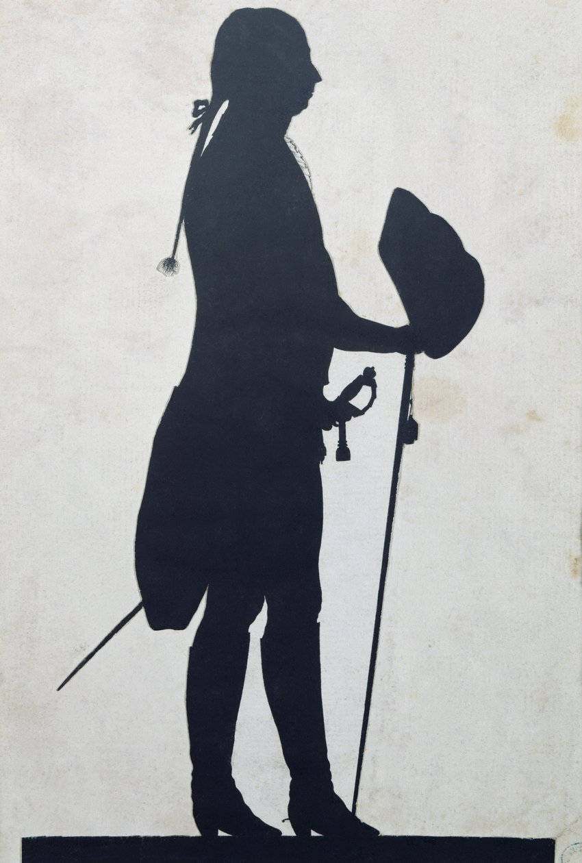 Silhouette eines Mannes von Jean Gaspard Lavater