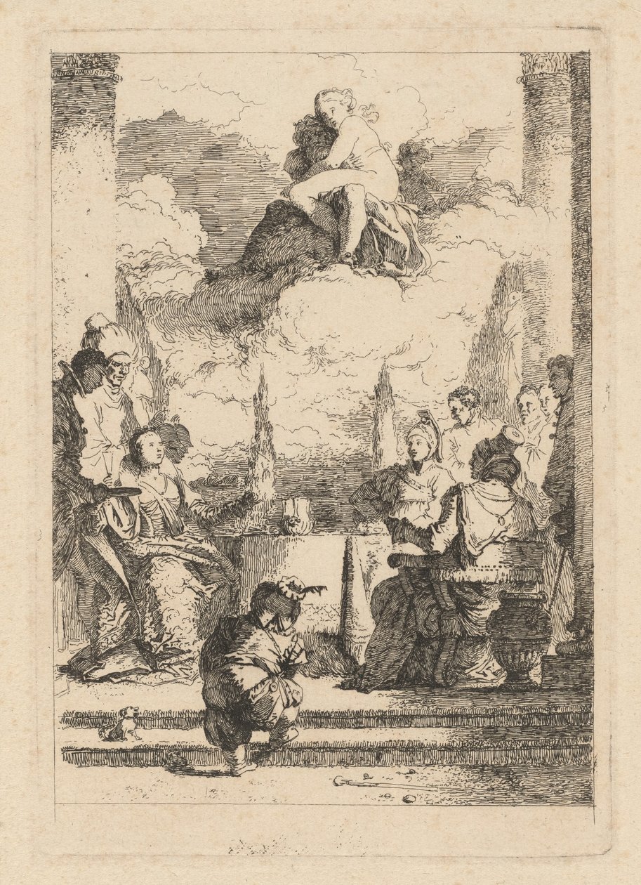 Das Bankett von Antonius und Kleopatra von Jean Honoré Fragonard after Giovanni Battista Tiepolo