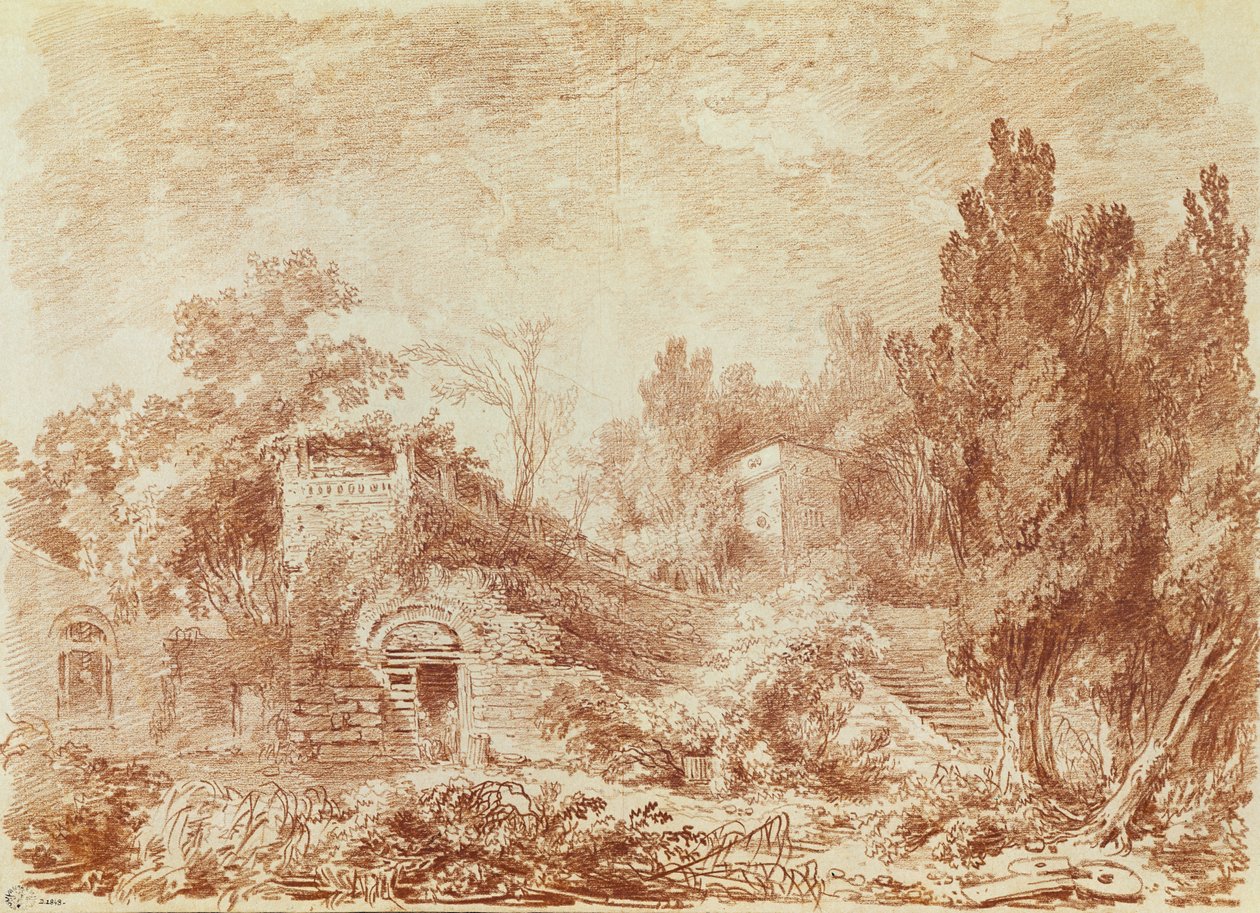 Antikes Theater, Hadrians Villa, bei Tivoli von Jean Honore Fragonard