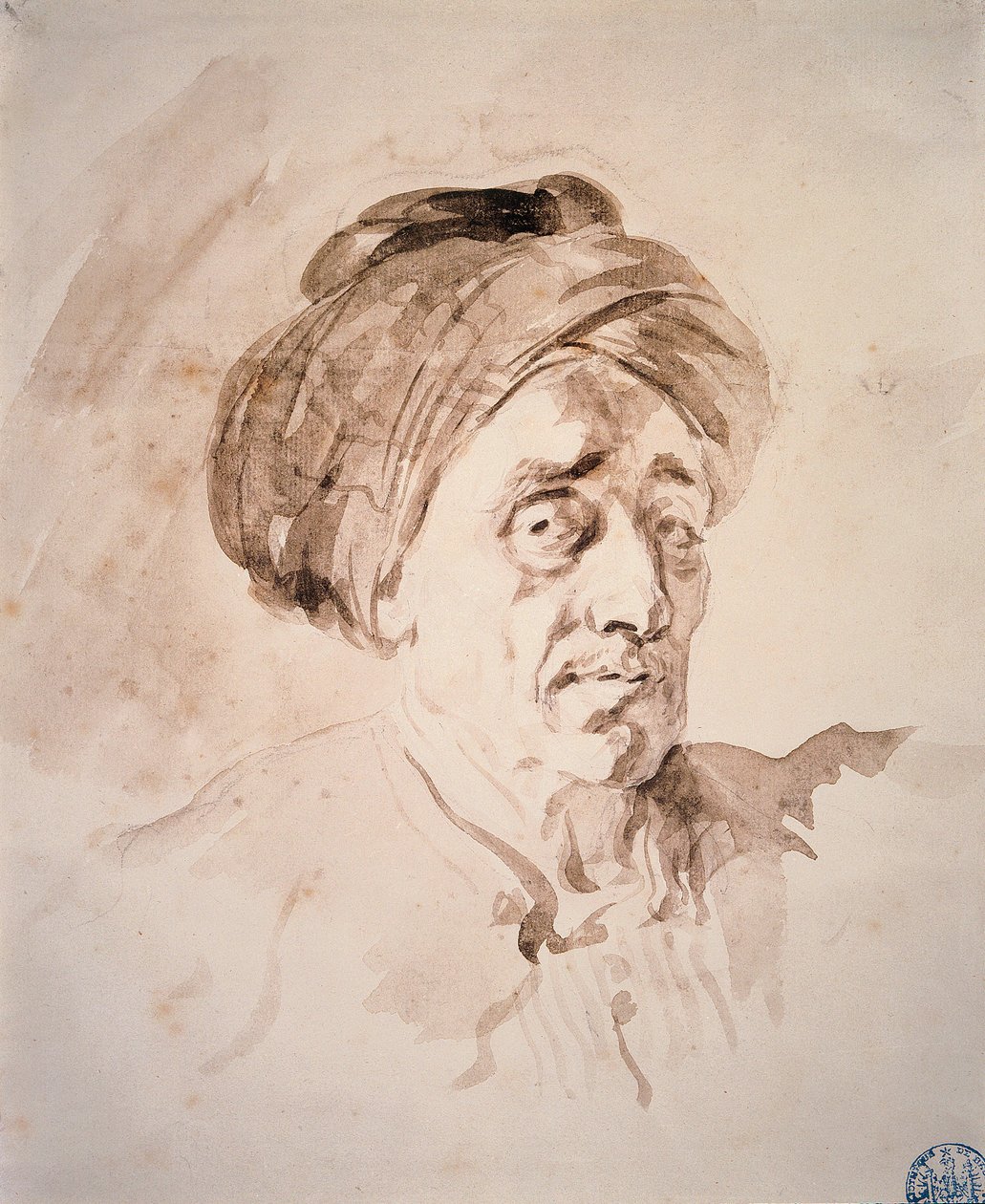 Kopf mit Turban von Jean-Honore Fragonard