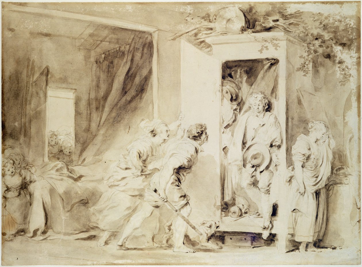 Der überraschte Liebhaber, 1755 von Jean Honore Fragonard