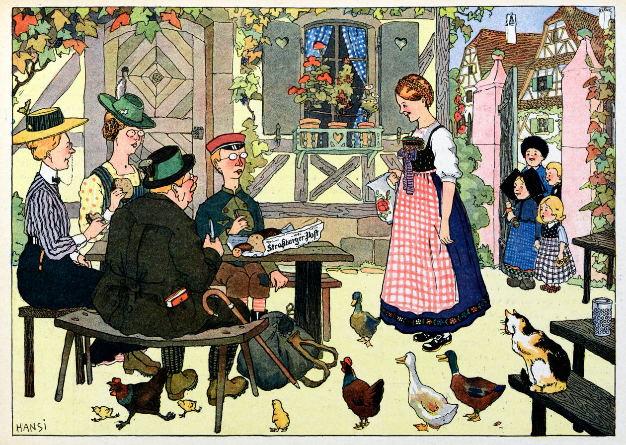 Mein Dorf, die, die nicht vergessen: Deutsche Touristen von Jean Jacques (1873 1951) Waltz
