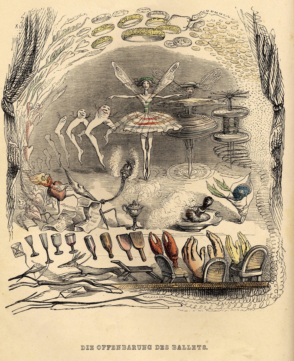 Die Offenbarungen des Balletts, 1840er Jahre von Jean Jacques Grandville