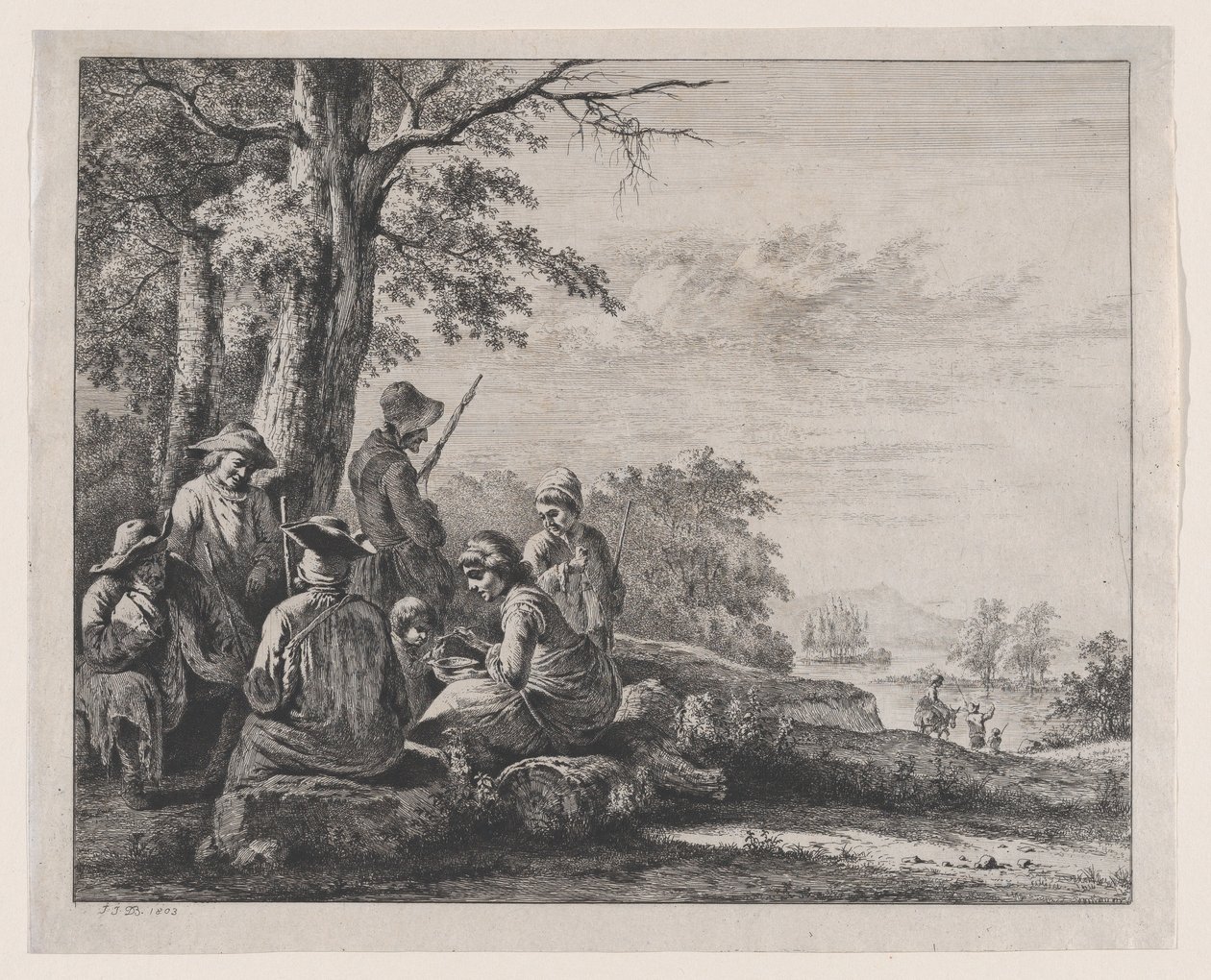 Rastende Bauern, 1803 von Jean Jacques de Boissieu