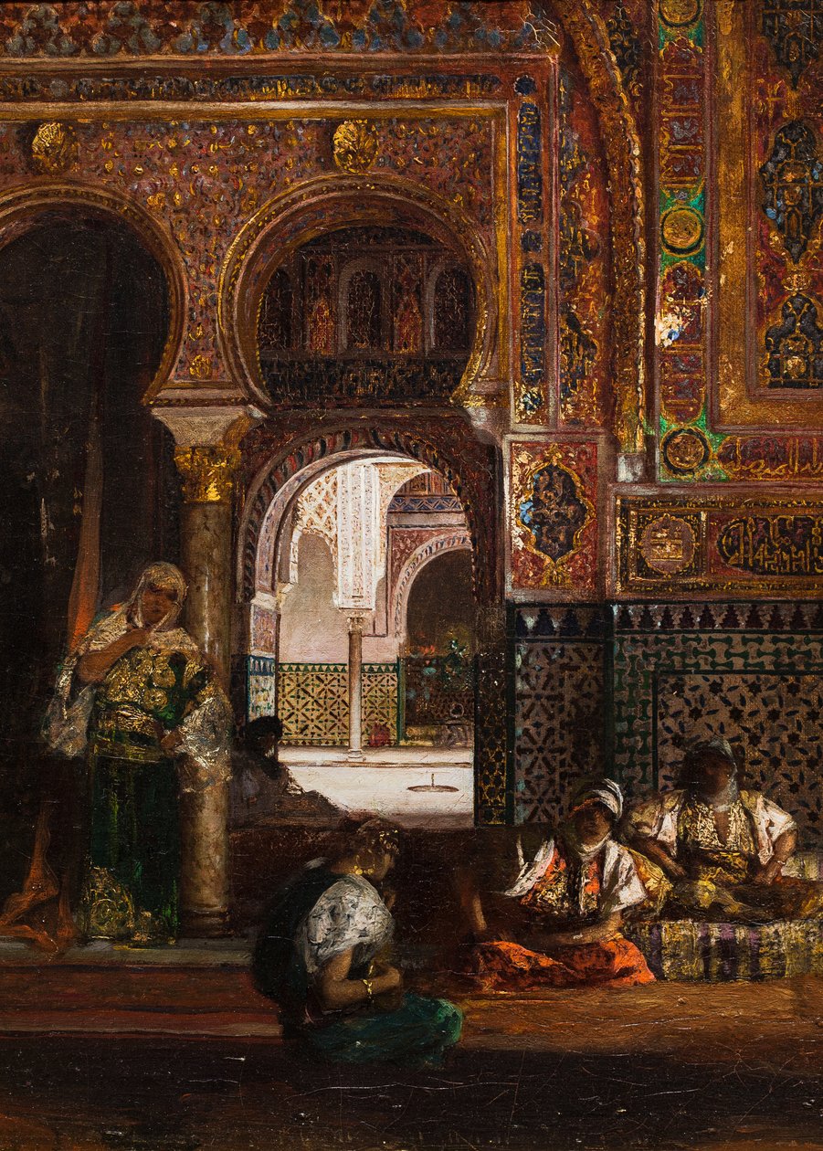 Haremszene, fünf Frauen von Jean Joseph Benjamin Constant