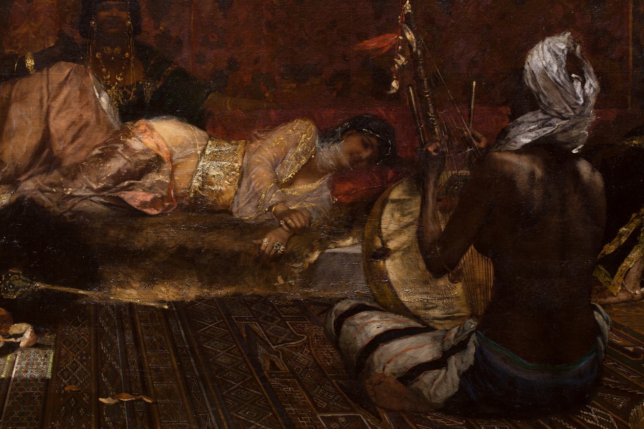 Inneres eines Harems in Marokko (Detail) von Jean Joseph Benjamin Constant