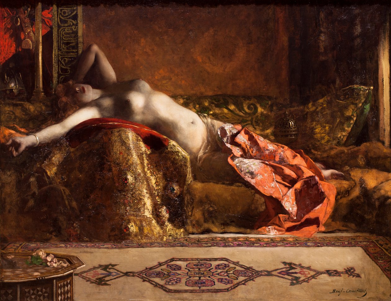 Liegende Odaliske, auch bekannt als Traum des Orients von Jean Joseph Benjamin Constant